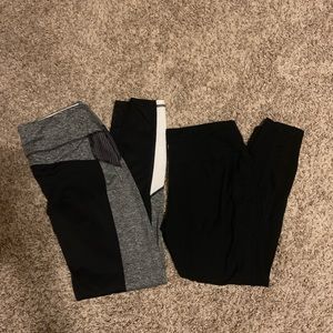 Set of two Tangerine yoga pants